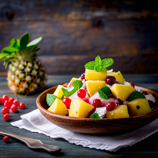 Delicious Pineapple and red currant dish 93152